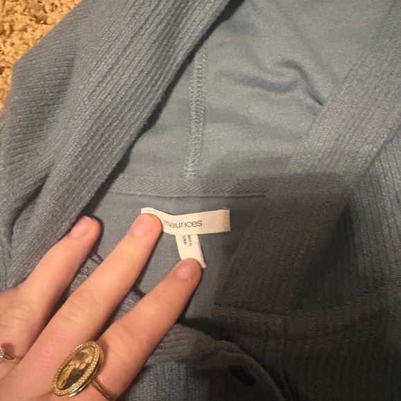 Maurices Blue Ribbed Cardigan - Picture 2 of 3